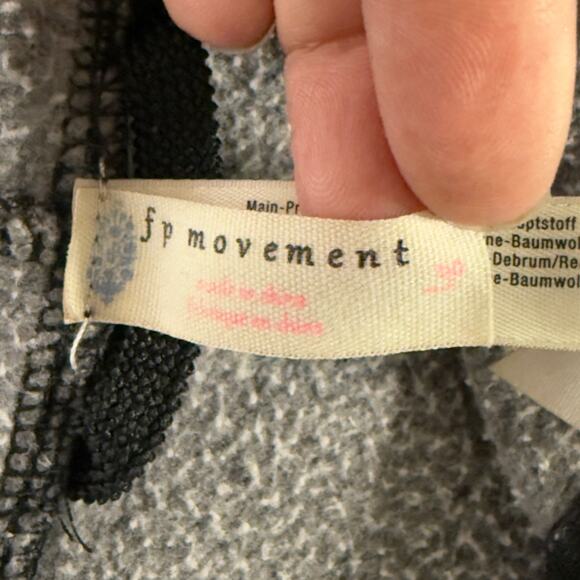 Free People Movement L Think Future Hoodie Washed Black Pullover *flaw - Picture 4 of 12